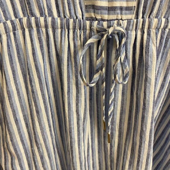 Draper James Blue & White Striped Linen Cotton Blend Sleeveless Dress XS - Picture 5 of 6